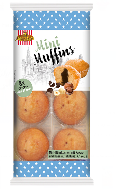 MEISTERMOULLIN MUFFINS COCOA HAZELN 240G